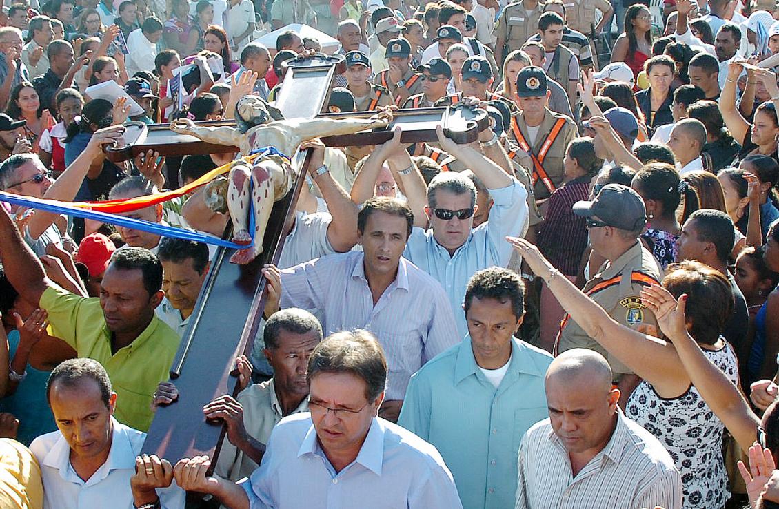 Carlos Gaguim durante Romaria do Bonfim