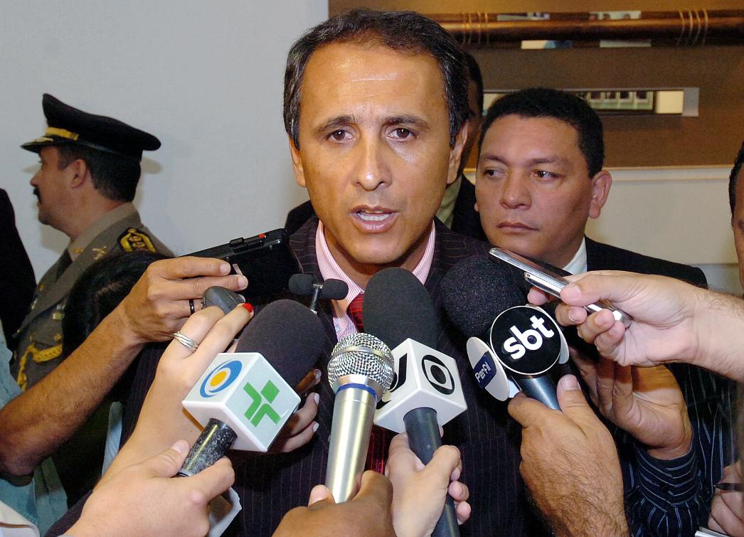 Gaguim durante entrevista coletiva Gaguim durante entrevista coletiva