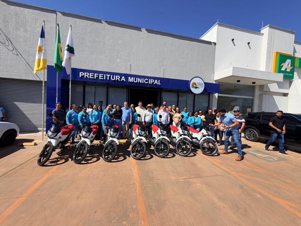 A entrega das motocicletas representa mais um avanço para a saúde de Lagoa da Confusão.