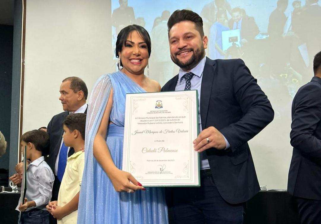 Foto: Deputada estadual Professora Janad Valcari e vereador Rubens Uchôa