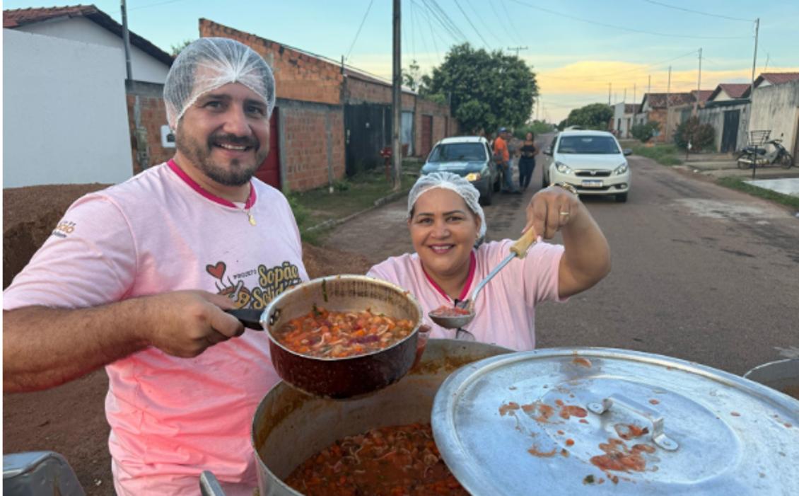 Centenas de famílias receberam uma refeição nutritiva, preparada com legumes e verduras das hortas Centenas de famílias receberam uma refeição nutritiva, preparada com legumes e verduras das hortas