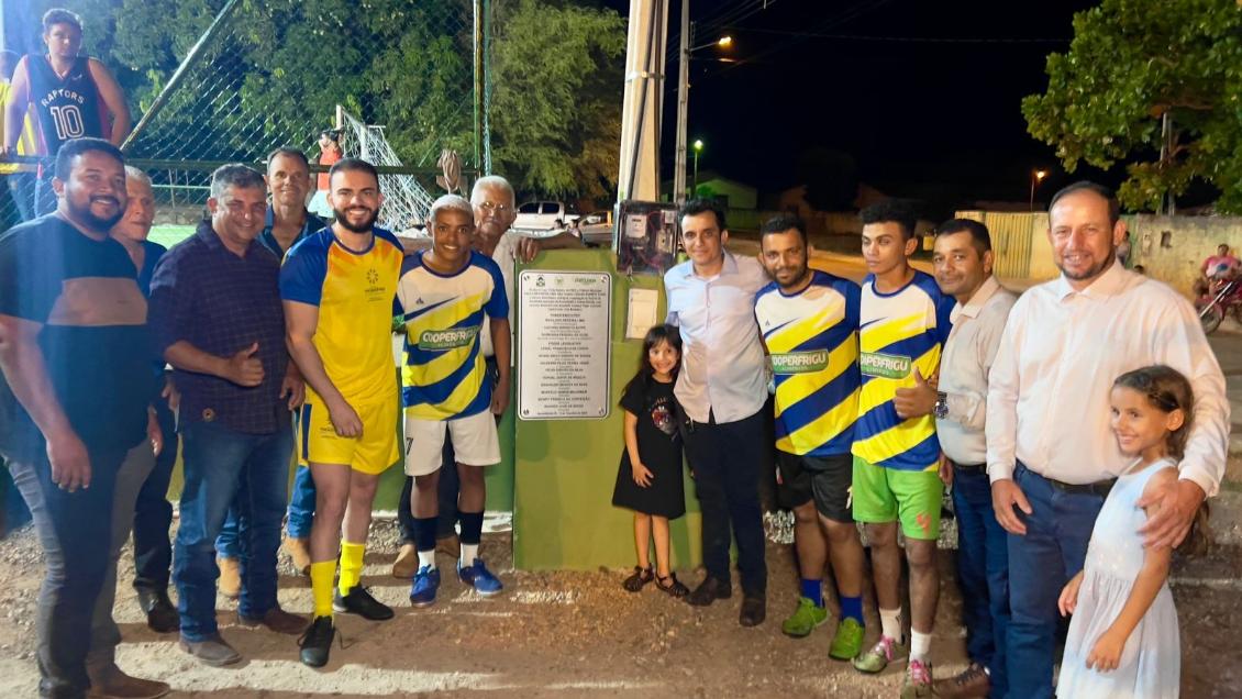 inauguração do novo campo de futebol do distrito de Dorilândia, em Sandolândia-TO