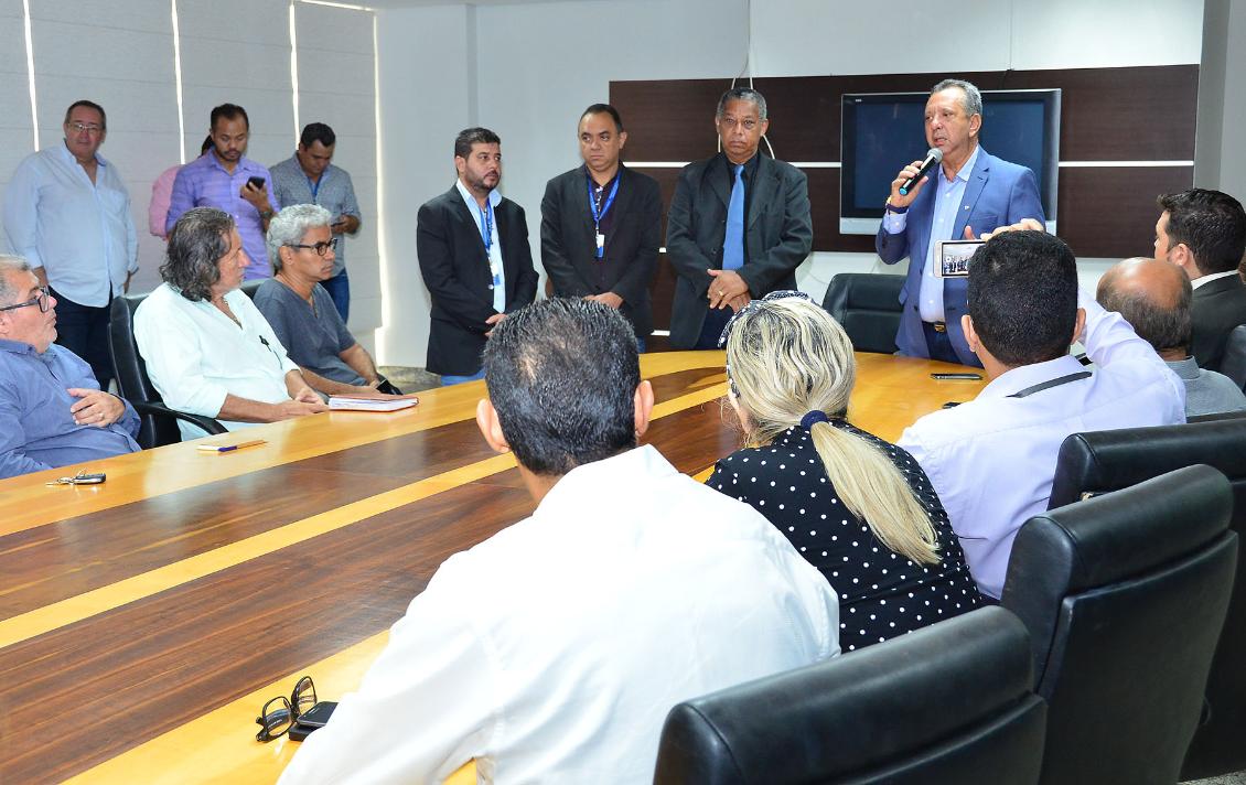 Encontro aconteceu nesta segunda-feira na sala de reuniões da Presidência