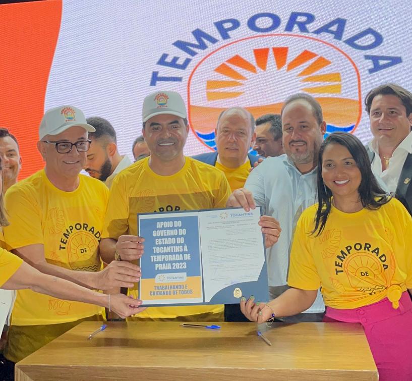 Deputada Vanda participa do lançamento da temporada de praia. 