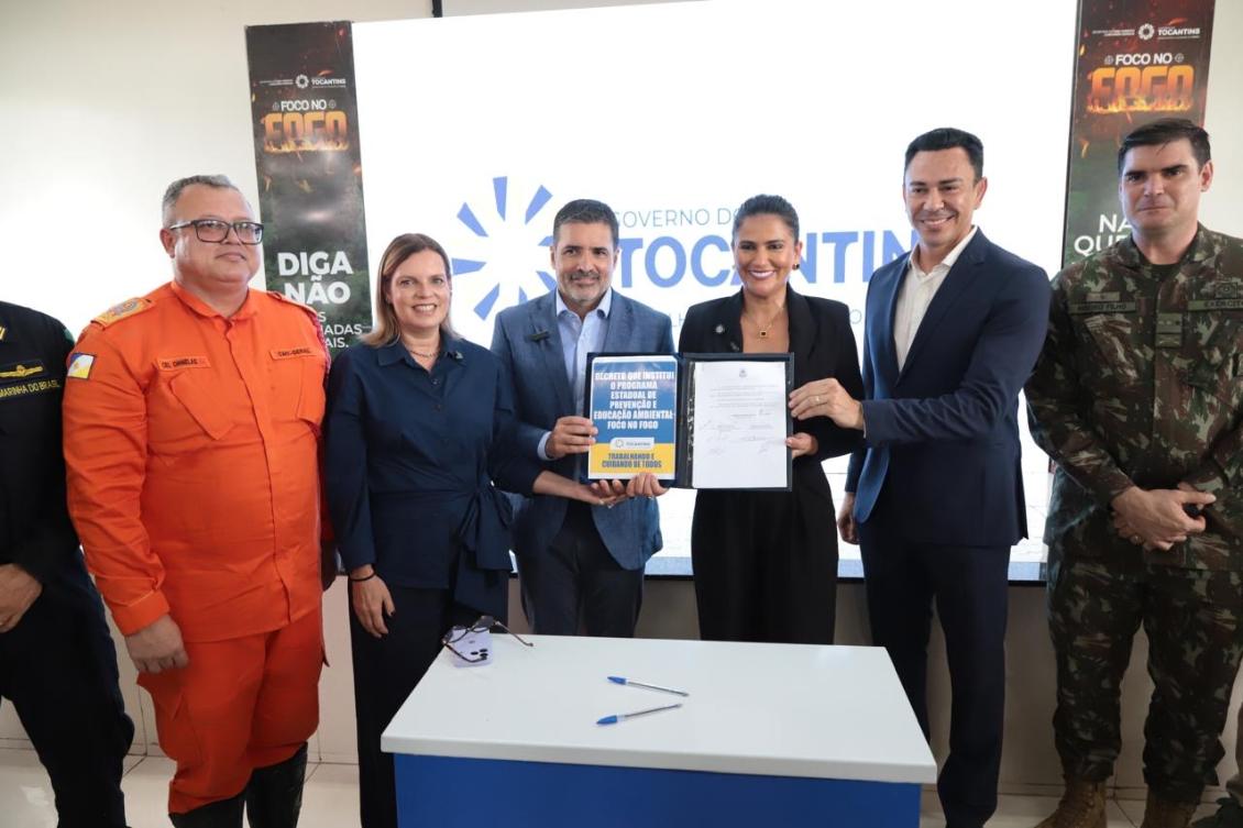 Claudia Lelis participa do lançamento do programa Foco no Fogo 2026 