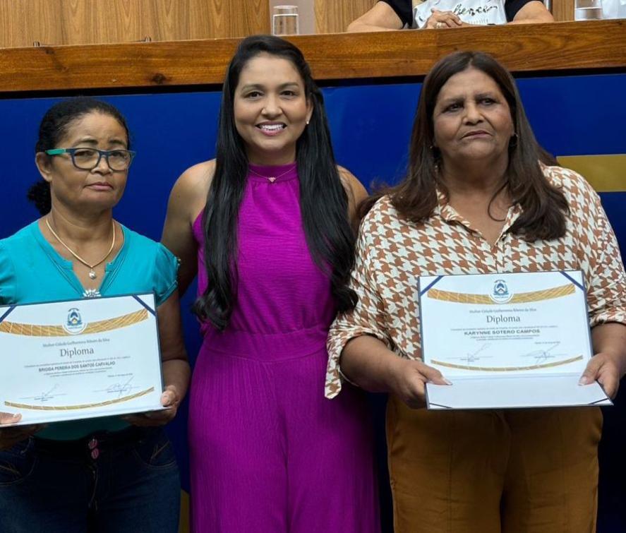 Homenageadas representam mulheres do Tocantins durante sessão solene.