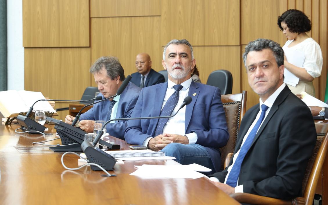 Deputados da Mesa Diretora acompanham resultado da votação no painel