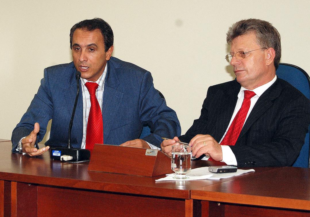 Gaguim e Agnolin em reunião da comissão Gaguim e Agnolin em reunião da comissão