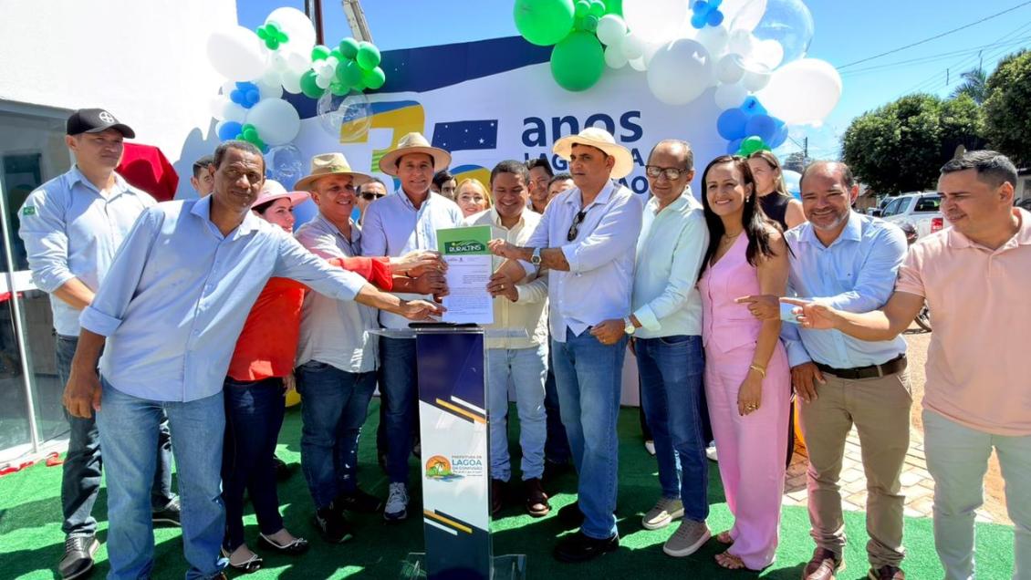 Deputado Nilton Franco na inauguração do escritório do Ruraltins, em Lagoa da Confusão.