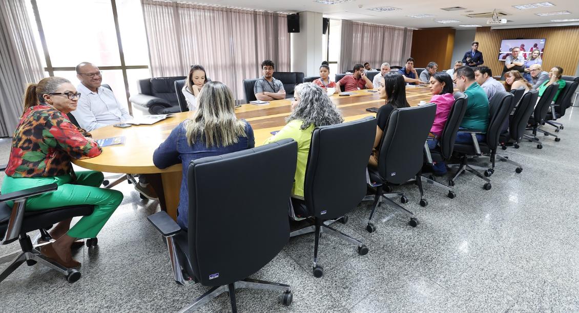 A reunião foi conduzida pela diretora de Comunicação da Casa, Wanja Nóbrega A reunião foi conduzida pela diretora de Comunicação da Casa, Wanja Nóbrega