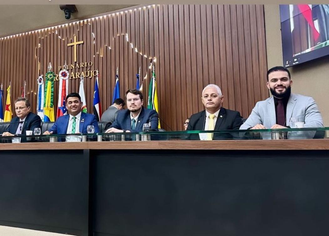 Léo Barbosa durante reunião do Parlamento Amazônico em Manaus 