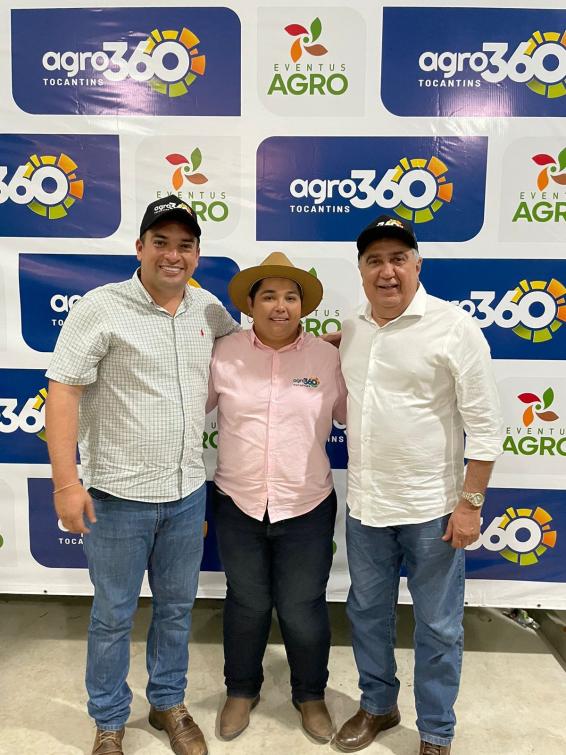 Dep Gutierres Torquato, Poliana Cirqueira e Vice-Governador Laurez Moreira na Feira Agro 360