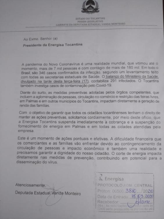 Deputada aguarda posicionamento da empresa.