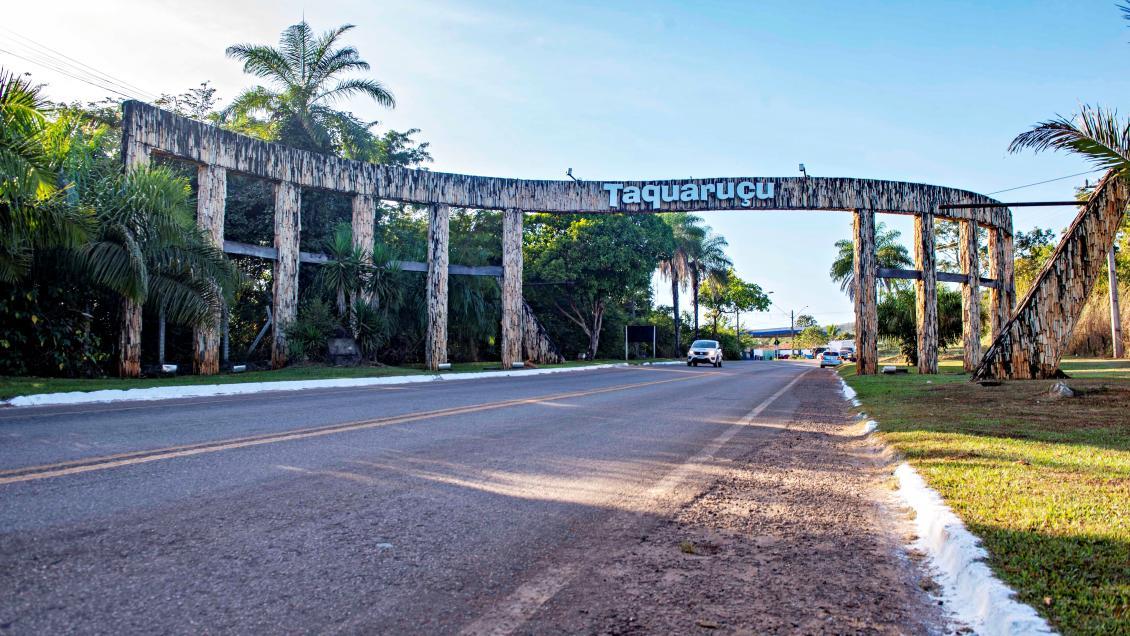 Portal de entrada em Taquaruçu.